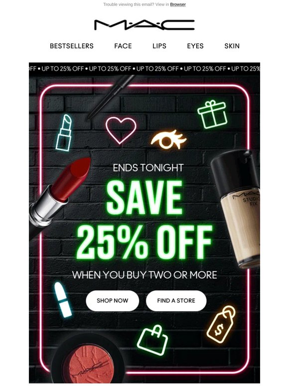 Ends TONIGHT. Get 25% off
