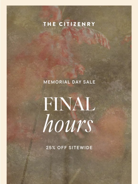 The Memorial Day Sale ends tonight