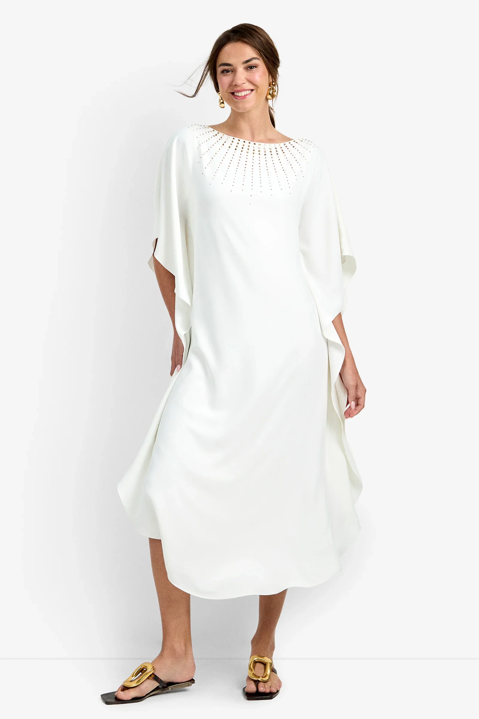 Image of Neena Rhinestone Caftan Dress