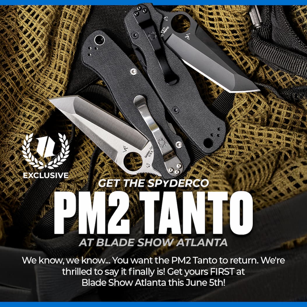 Get the Spyderco PM2 Tanto at Blade Show Atlanta!