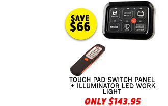 Touch Pad Switch Panel + Illuminator LED Work Light