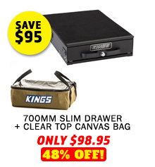 700mm Slim Drawer + Clear Top Canvas Bag