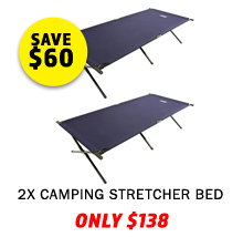2x Camping Stretcher Bed