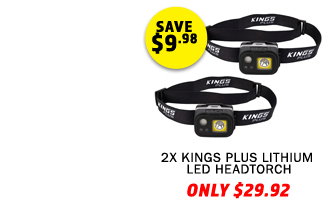 2 x Plus Lithium LED Headtorch