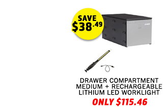 Drawer Compartment Medium + Rechargeable Lithium LED Worklight