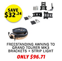 Freestanding Awning to Grand Tourer MK3 Brackets + Strip Light