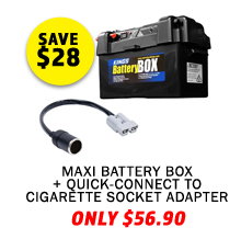 Maxi Battery Box + Quick-Connect to Cigarette Socket Adapter
