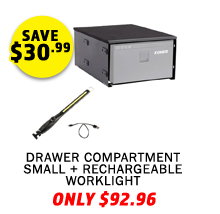 Drawer Compartment Small + Rechargeable Lithium LED Worklight