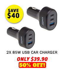 2x 85W USB Car Charger