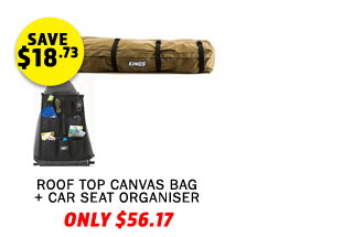 Roof Top Canvas Bag + Car Seat Organiser