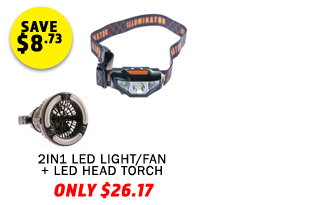 2in1 LED Light & Fan + Illuminator LED Head Torch