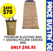 Premium Sleeping bag -5°C to 5°C Degrees Celsius Right Zipper + Doona/Pillow Canvas Bag