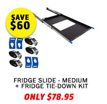 Fridge Slide - Medium + Fridge Tie-Down Kit (4-Pack)