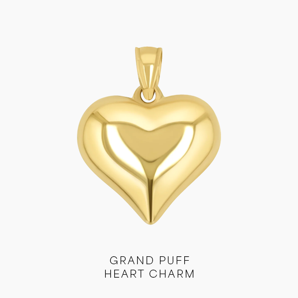 Grand Puff Heart Charm