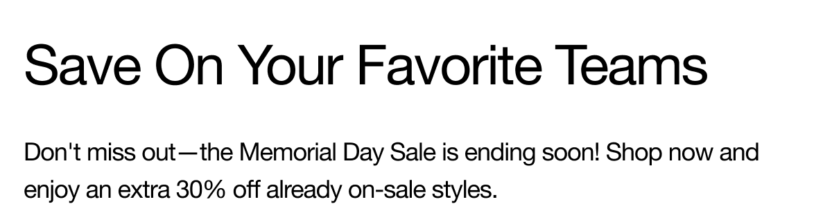 Save on Your Favorite Teams 
