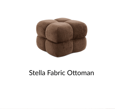 Shop Stella Fabric Ottoman