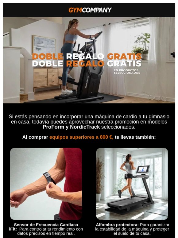 Tu ProForm o NordicTrack aún viene con regalo doble 🎁