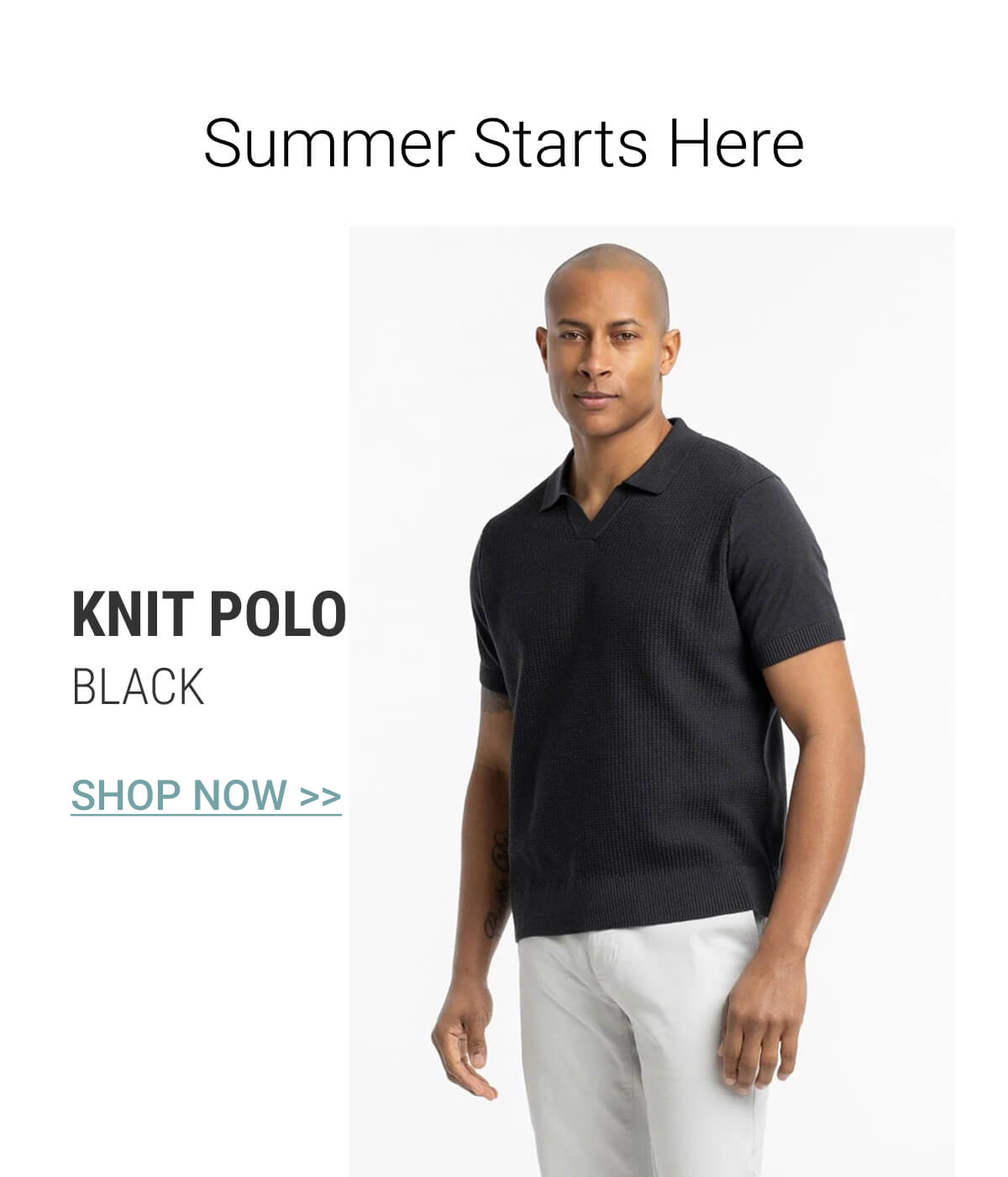 Black Knit Polo