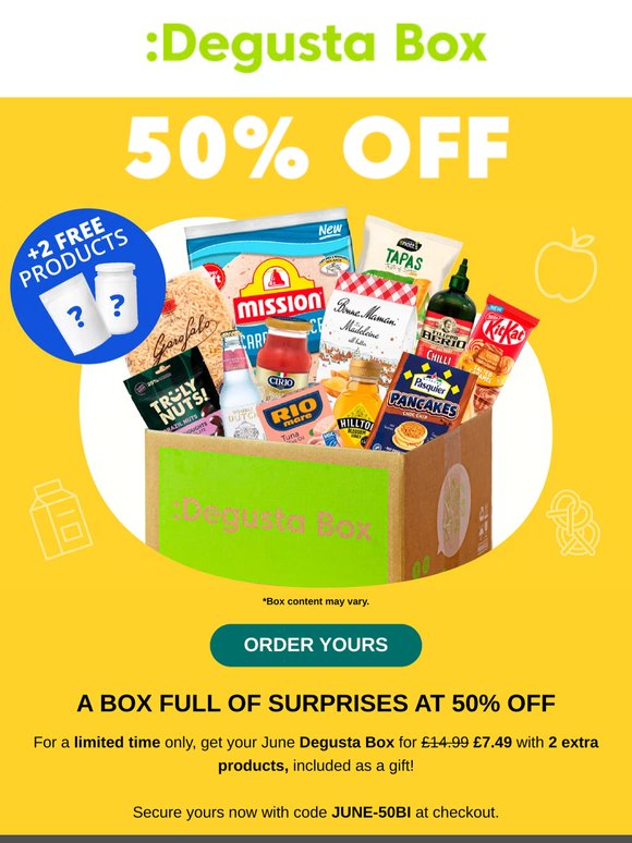 Ready for 50% off + 2 surprise gifts?