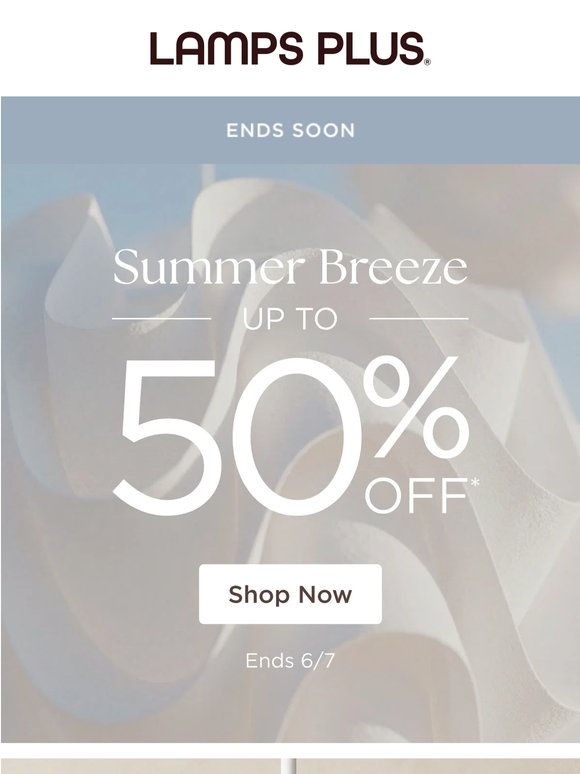 Up to 50% Off! Ends Soon