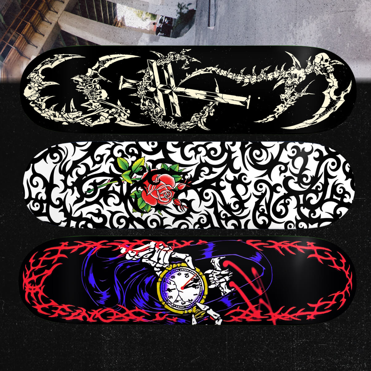 Shop Deathwish for skate decks and completes
