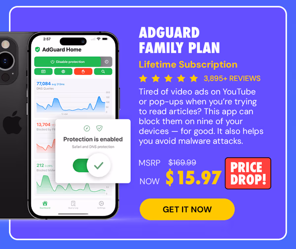 AdGuard Family Plan: Lifetime Subscription