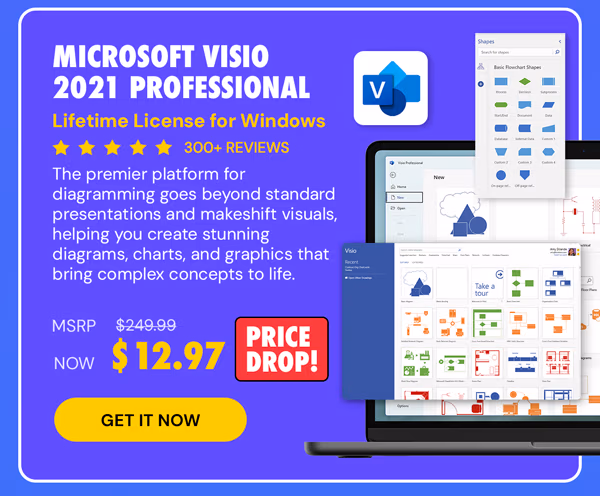 Microsoft Visio 2021 Professional: Lifetime License for Windows
