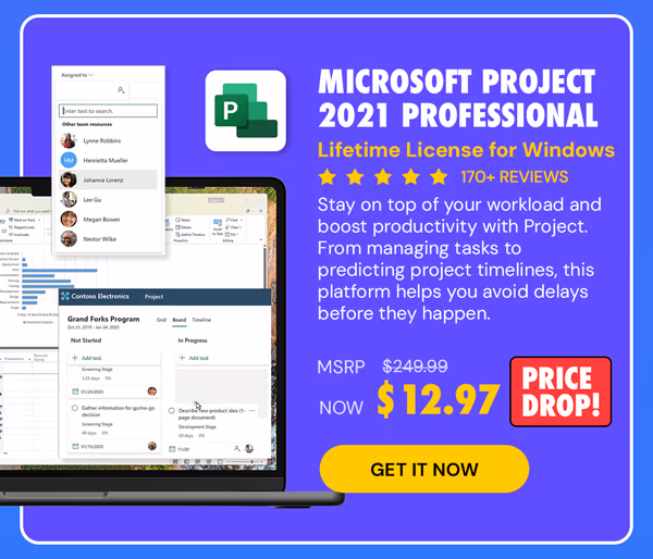 Microsoft Project 2021 Professional: Lifetime License for Windows