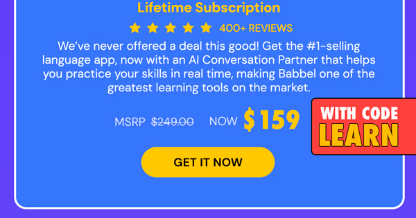 Babbel Language Learning: Lifetime Subscription (All Languages)