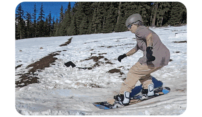 GIF of snowboarder trick jumping