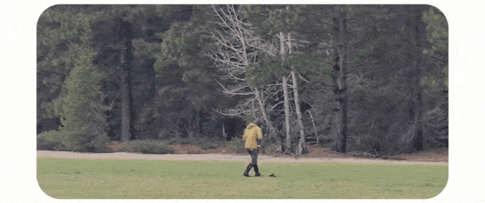 GIF of Hannah and team training in the grass