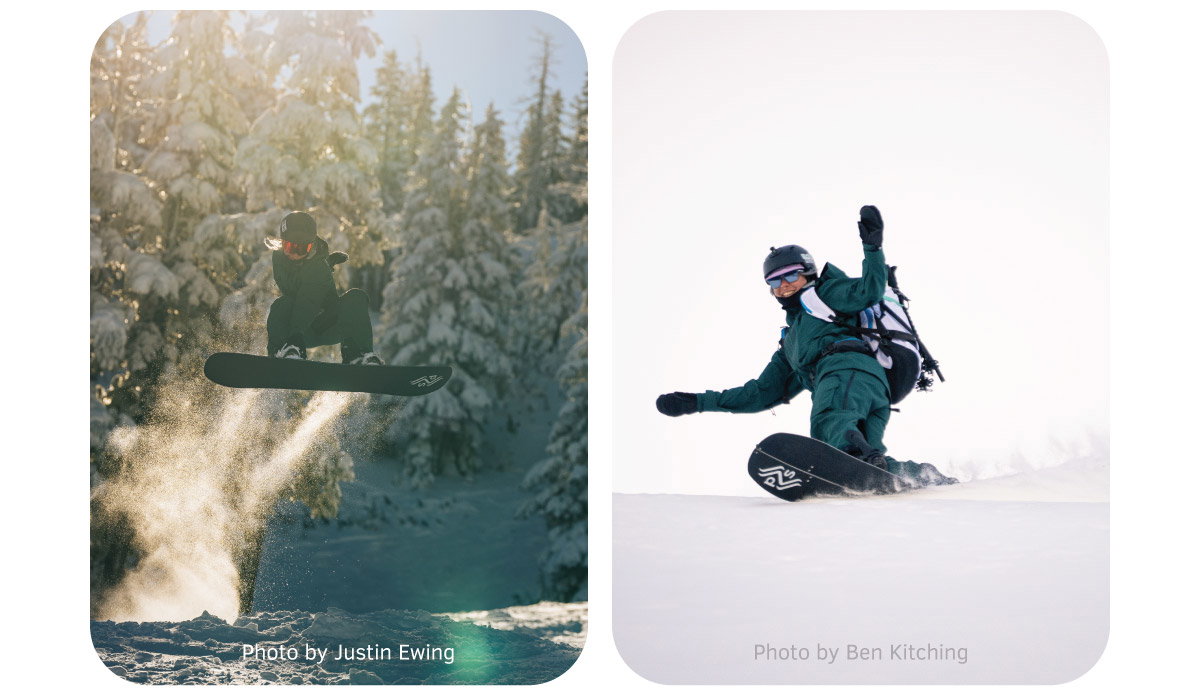 Two Images of Hannah's Blue Bird Day in Oregon | Photos by Justin Ewing and Ben Kitching
