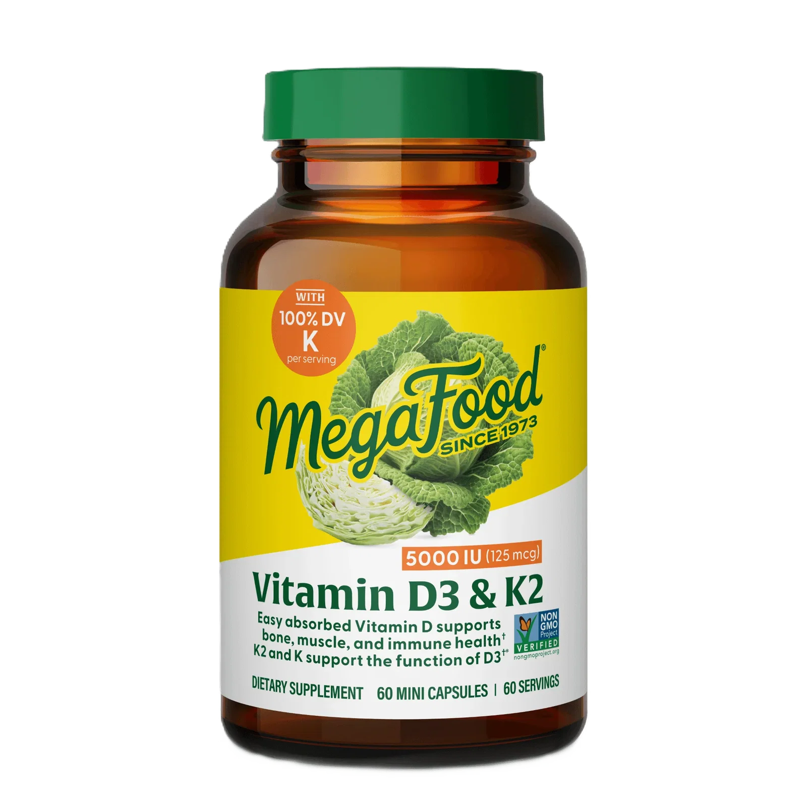 Image of Vitamin D3 5000 IU (125 mcg) plus K & K2