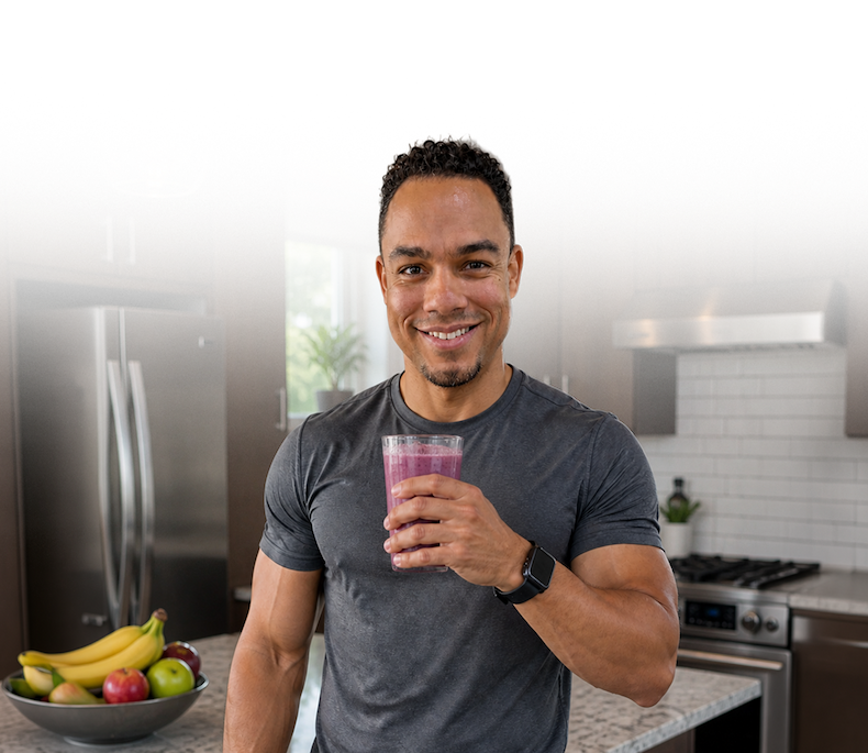 MegaFood's Principal Nutrition Scientist, Dr. David Gundermann, PhD, with his smoothie