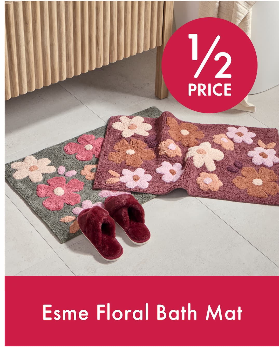 Esme Floral Bath Mat