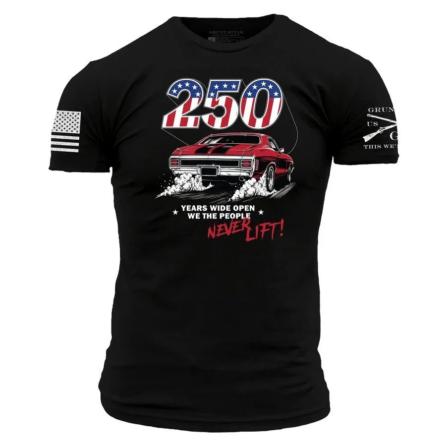 Image of 250 Years Wide Open T-Shirt - Black