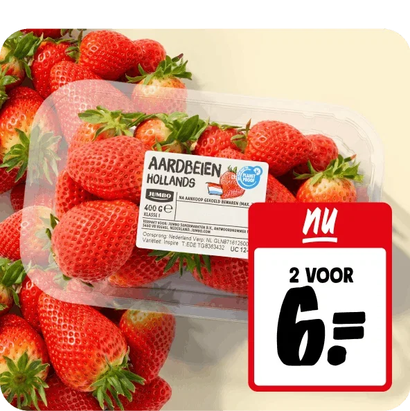 Nederlandse aardbeien 2 voor €6