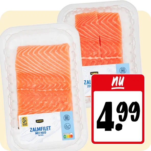 Zalmfilet nu €4.99