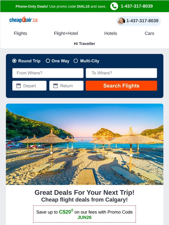 ✈ Low-Fare Flights from Calgary