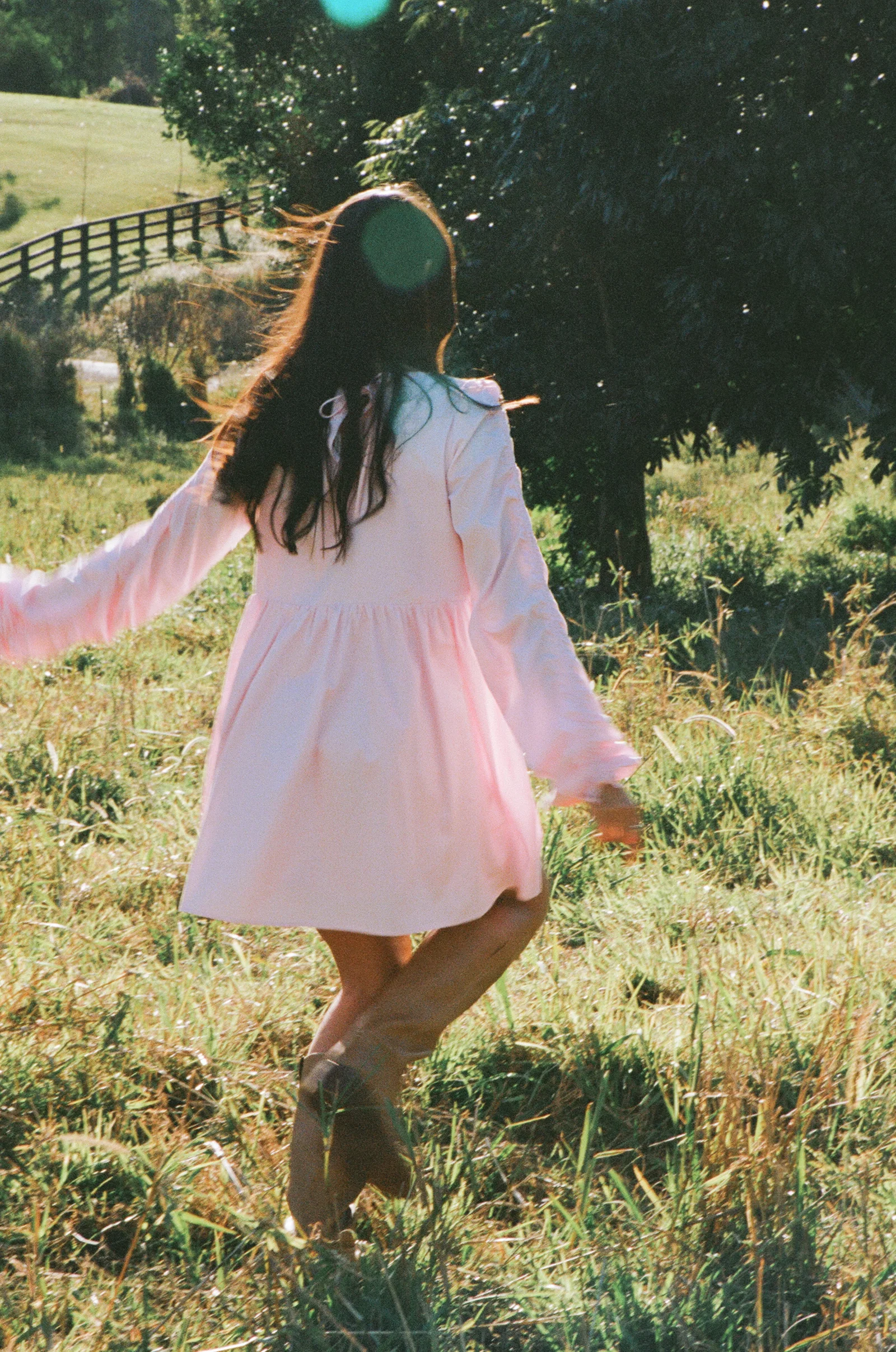 Image of Micaela Long Sleeve Mini Dress - Pink