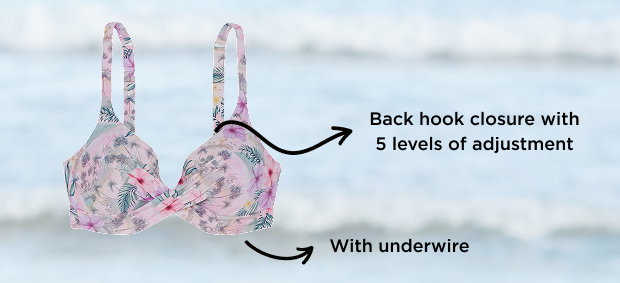 ISLAND BLUSH D Cup Plunge Bikini Top