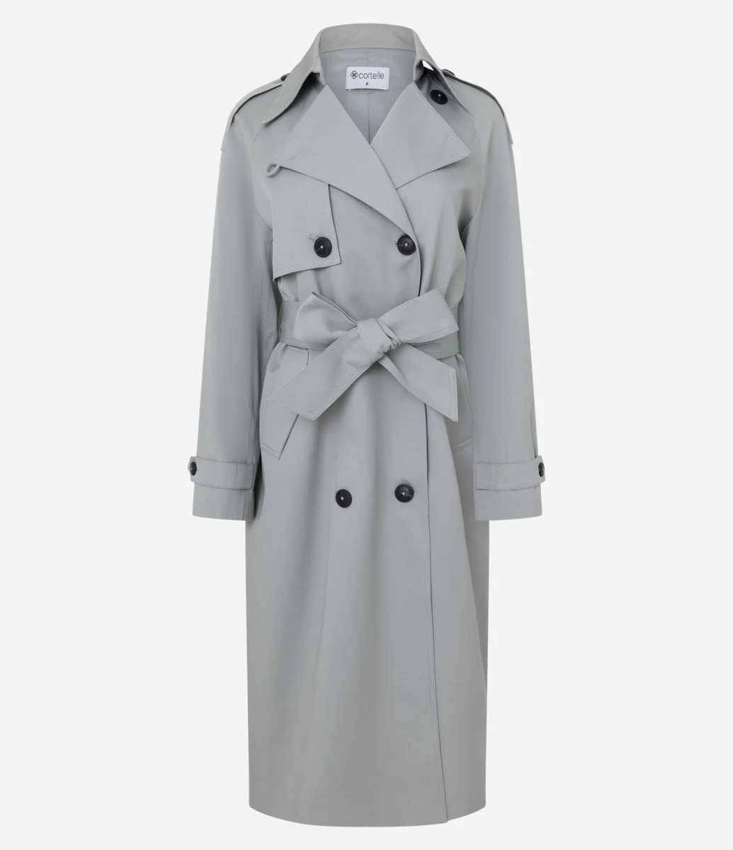 Trench Coat com Faixa Para Amarração na Cintura