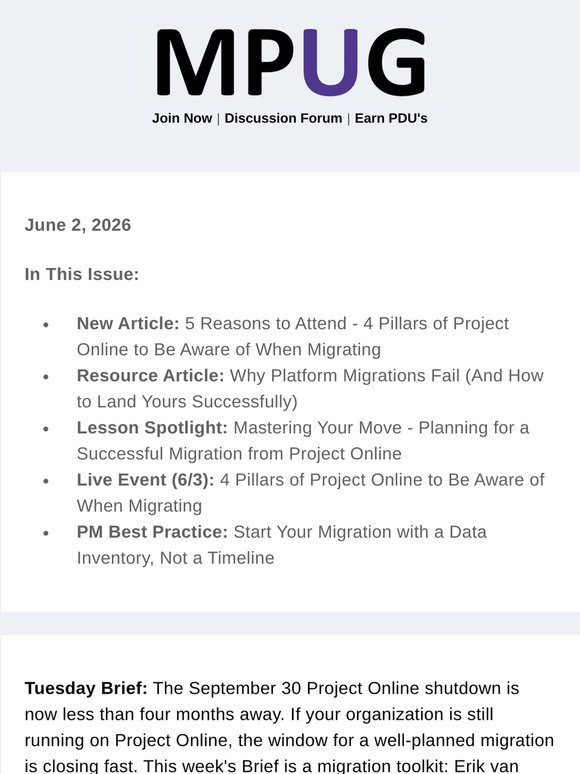 Is your Project Online migration plan missing these 4 pillars?