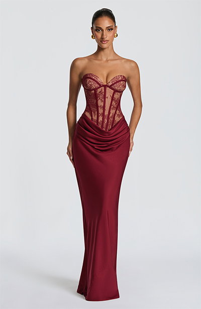 Kathleen Maxi Dress - Burgundy