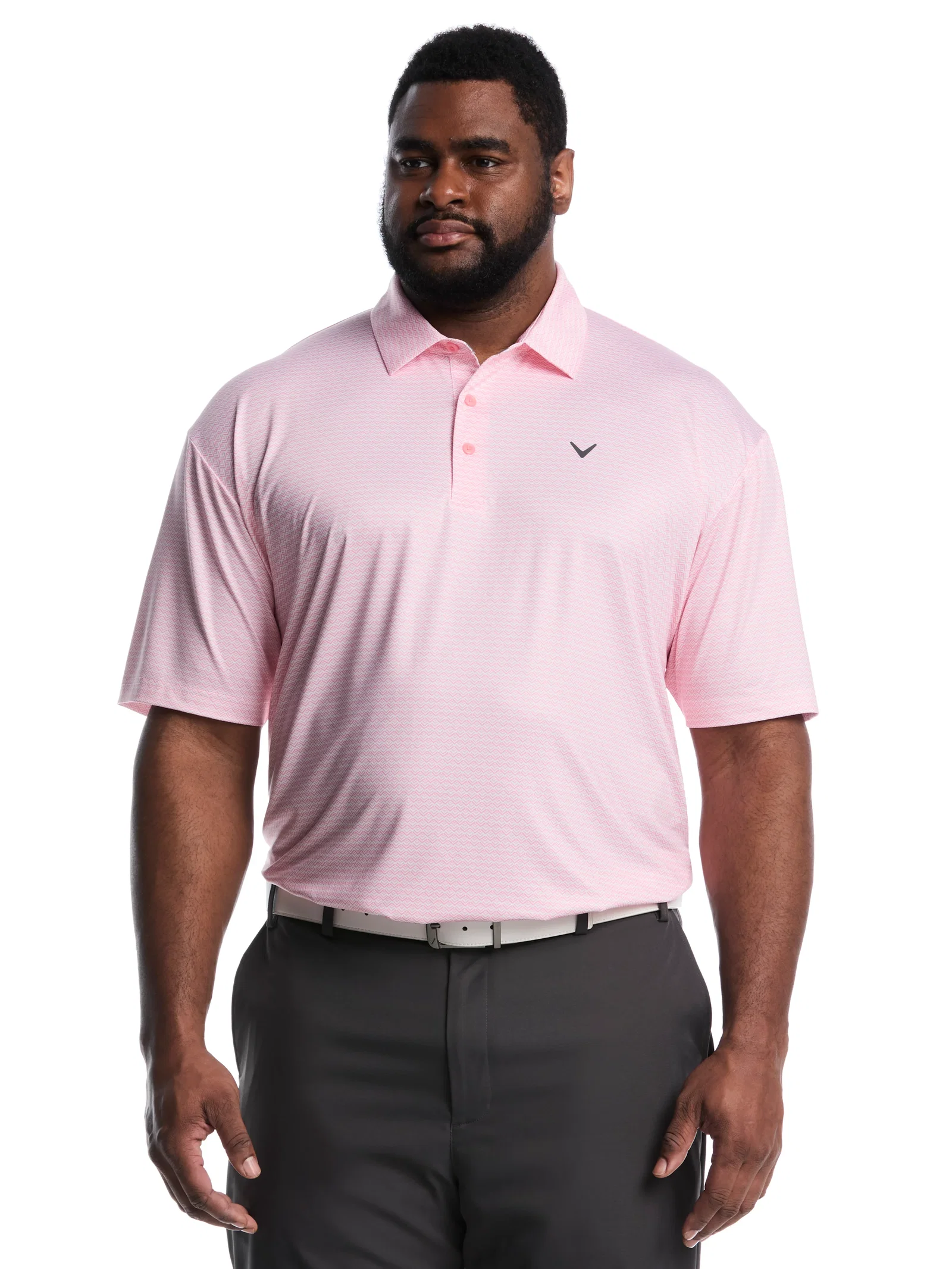 Image of Big & Tall All Over Gradient Chev Print Polo
