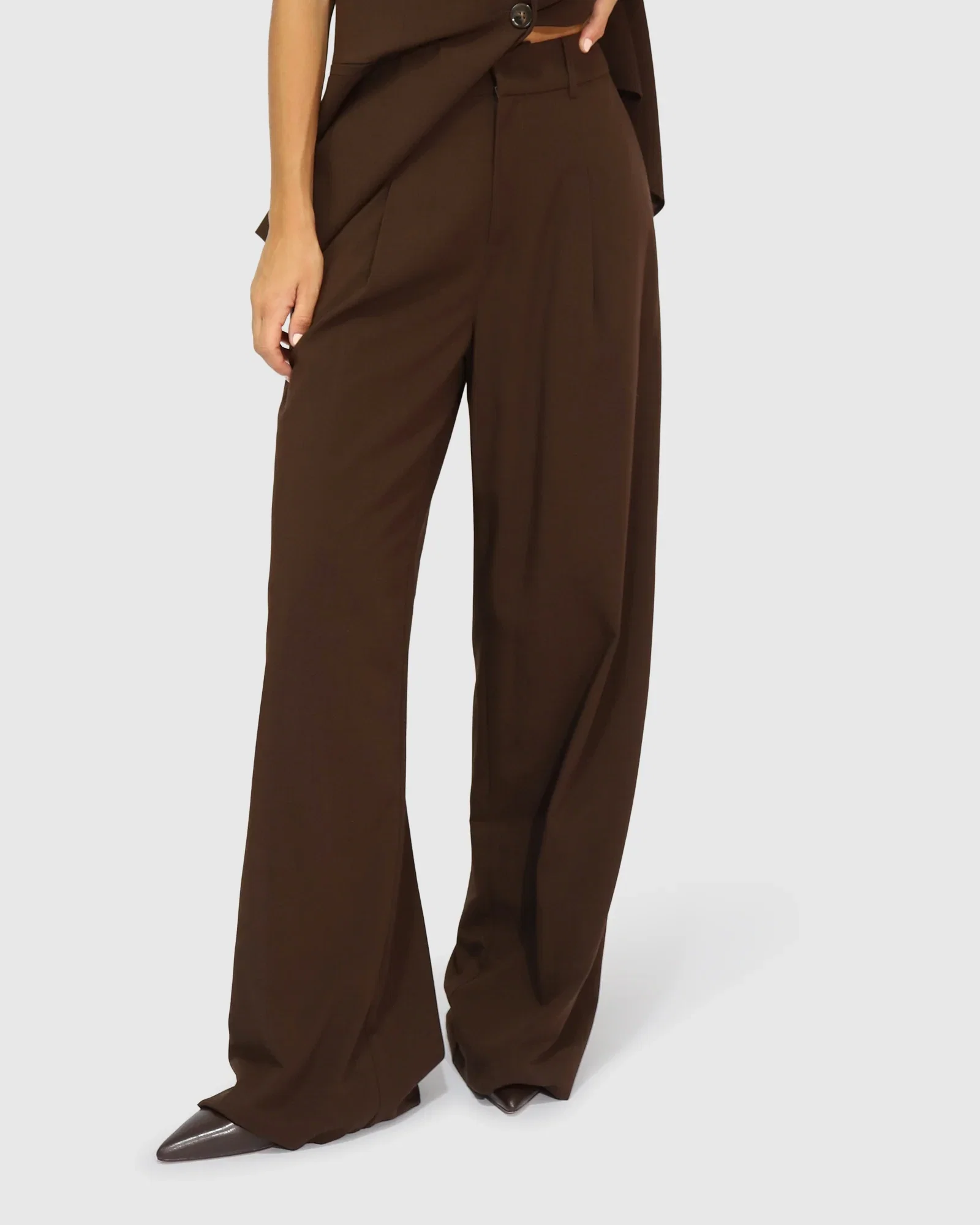Image of Ready for Your Love Wide Leg Pant - Chocolate