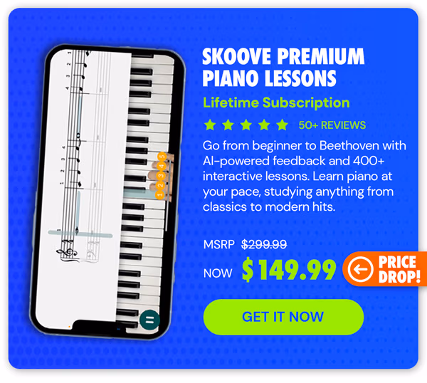 Skoove Premium Piano Lessons: Lifetime Subscription