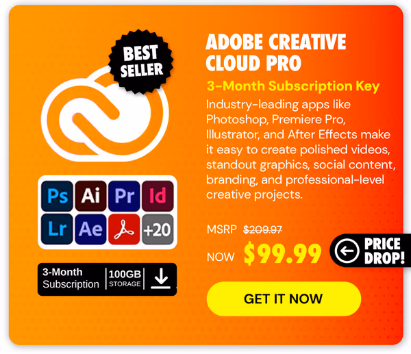 Adobe Creative Cloud Pro: 3-Month Subscription Key