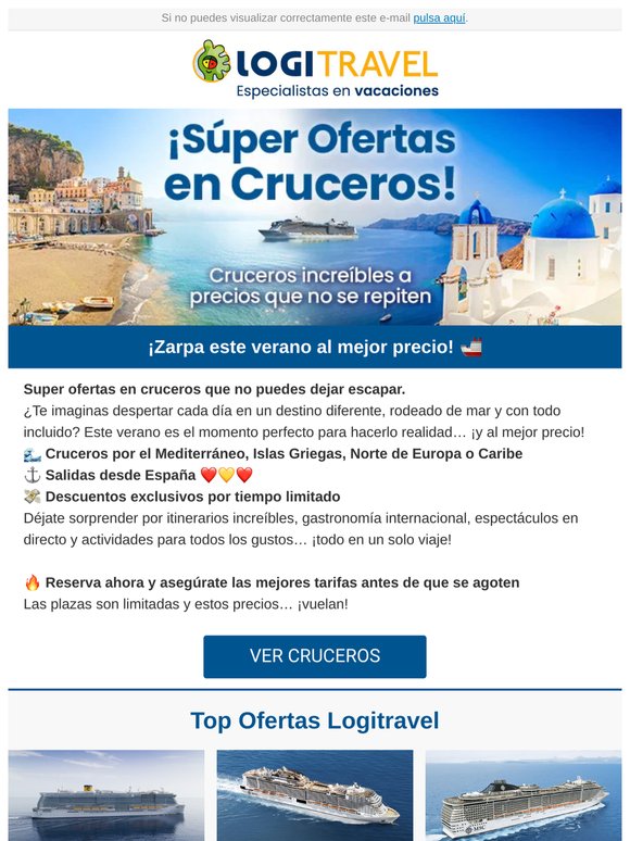 [CRUCEROS] Ofertas de verano que vuelan desde 499€