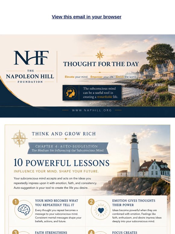 Napoleon Hill's Thought for the Day